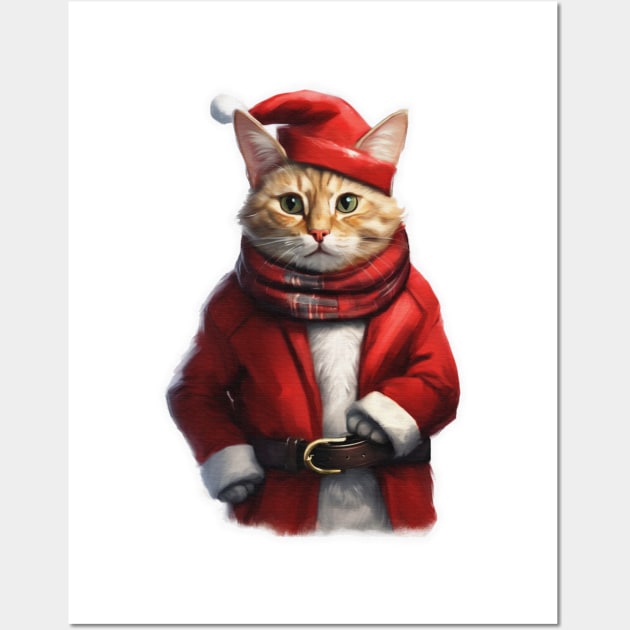 Santa claws cat Wall Art by JnS Merch Store